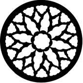 Rose Window 2 - Stock Gobo for Gobo Light Projectors - Choose your size!