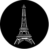 Eiffel Tower - Stock Gobo for Gobo Light Projectors - Choose your size!