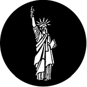 Statue Of Liberty - Stock Gobo for Gobo Light Projectors - Choose your size!