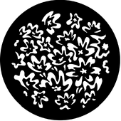 Floral 7 - Stock Gobo for Gobo Light Projectors - Choose your size!