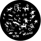 Cave Painting - Stock Gobo for Gobo Light Projectors - Choose your size!