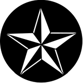 3D Star - Stock Gobo for Gobo Light Projectors - Choose your size!