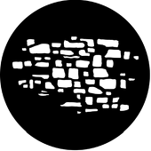 Stone Wall 2 - Stock Gobo for Gobo Light Projectors - Choose your size!