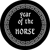 Year Of The Horse - Stock Gobo for Gobo Light Projectors - Choose your size!