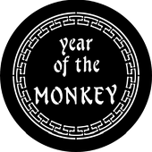 Year Of The Monkey - Stock Gobo for Gobo Light Projectors - Choose your size!