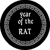 Year Of The Rat - Stock Gobo for Gobo Light Projectors - Choose your size!