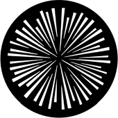 Radial Lines - Stock Gobo for Gobo Light Projectors - Choose your size!