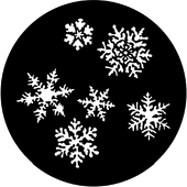 Snowflakes - Stock Gobo for Gobo Light Projectors - Choose your size!