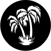 Palm Tree - Stock Gobo for Gobo Light Projectors - Choose your size!