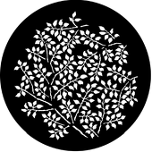 Branching Leaves (Negative) - Stock Gobo for Gobo Light Projectors - Choose your size!