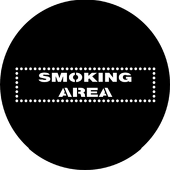 Smoking Area - Stock Gobo for Gobo Light Projectors - Choose your size!