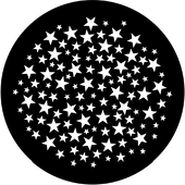 Stars 6 - Stock Gobo for Gobo Light Projectors - Choose your size!