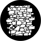 Dry Stone Wall 2 - Stock Gobo for Gobo Light Projectors - Choose your size!