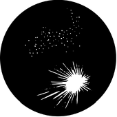Fireworks 5A - Stock Gobo for Gobo Light Projectors - Choose your size!