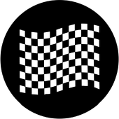 Chequered Flag 2 - Stock Gobo for Gobo Light Projectors - Choose your size!