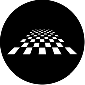 Perspective Chessboard - Stock Gobo for Gobo Light Projectors - Choose your size!