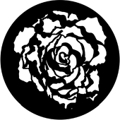 Blooming Rose - Stock Gobo for Gobo Light Projectors - Choose your size!