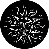 Smiling Sun - Stock Gobo for Gobo Light Projectors - Choose your size!