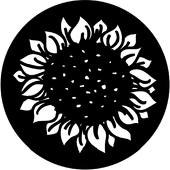 Sunflower - Stock Gobo for Gobo Light Projectors - Choose your size!