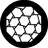 Hexagons - Stock Gobo for Gobo Light Projectors - Choose your size!