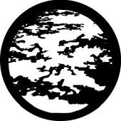 Moon Clouds - Stock Gobo for Gobo Light Projectors - Choose your size!