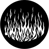 Flames 6 - Stock Gobo for Gobo Light Projectors - Choose your size!