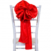 DecoStar™ 9" Satin Flower Chair Accent - Red