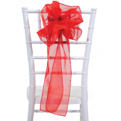DecoStar™ 9" Sheer Flower Chair Accent - Red