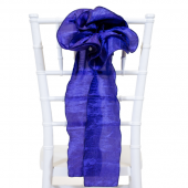 DecoStar™ 9" Crushed Taffeta Flower Chair Accent - Royal Blue
