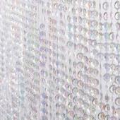 DecoStar™ Satin Top Rod Pocket 9ft. Jewel Crystal Iridescent Diamond Cut Curtain