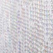 DecoStar™ Satin Top Rod Pocket 20ft. Jewel Crystal Iridescent Diamond Cut Curtain