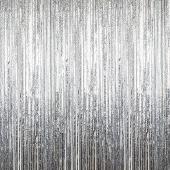 Silver - Cracked Ice Fringe Curtain - Many Size Options