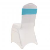 DecoStar™ 5" Wide Spandex Chair Band - Aqua Blue - 10 PACK