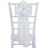 DecoStar™ 9" Sheer Flower Chair Accent - White