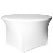 210 GSM Better Quality/Best Value 72" Round Spandex Table Cover - White